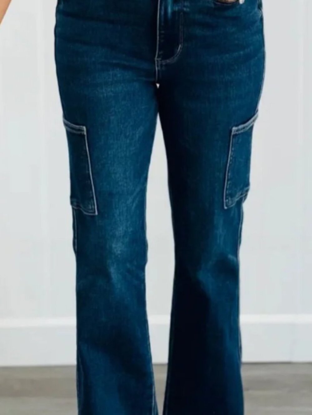 Judy Blue High Waist Cargo Bootcut Jeans  - Size 1/25